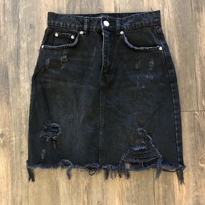 Zara high waisted denim skirt